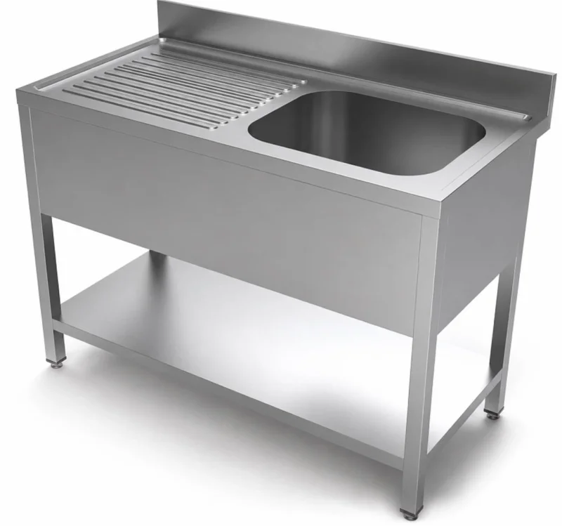 Neutral equipment Sink 1 tub  40/40/25, lower table, 100/70/90 cm,  GastroEl, VS107RBS