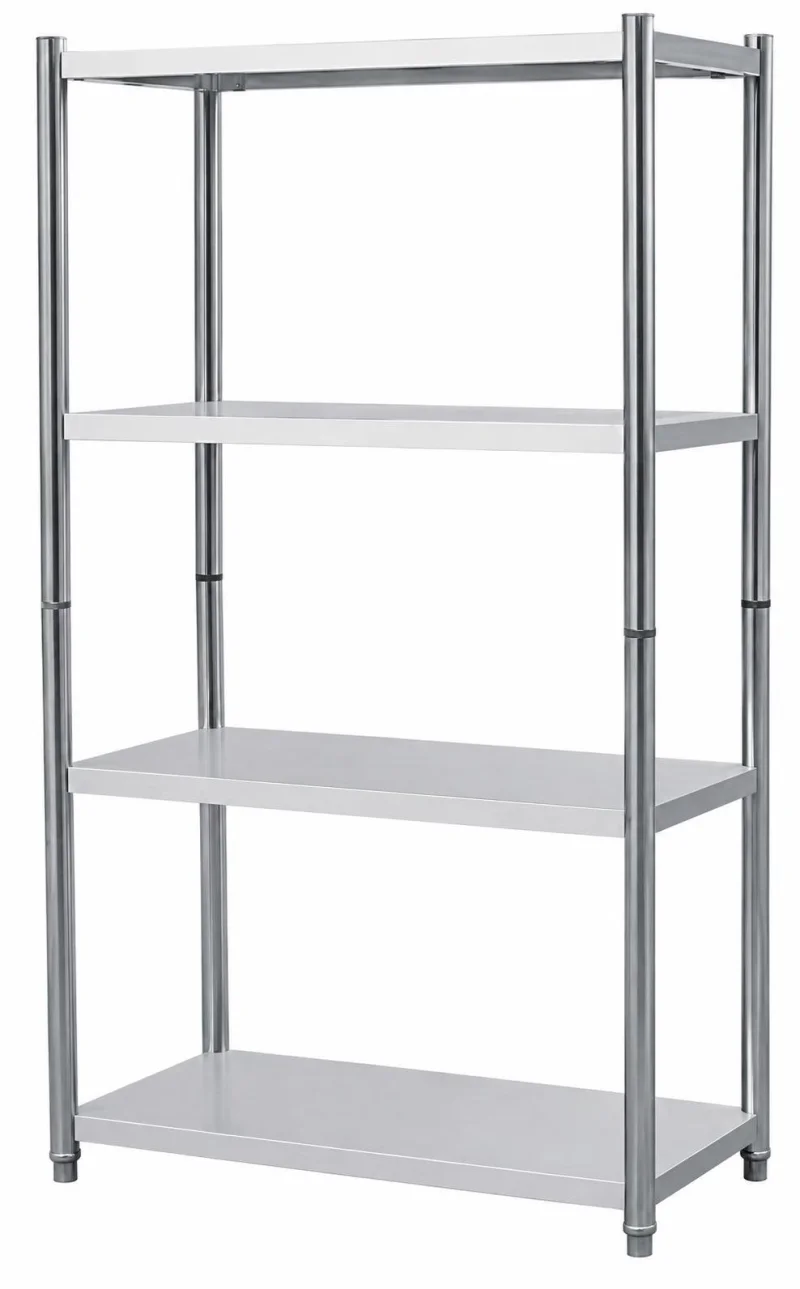 Neutral equipment Shelfs, stainless steel, 4 smooth surfaces, 60/40/180  cm.