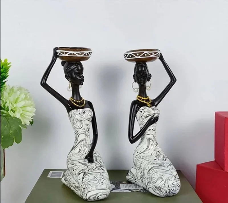 Statue/statues Candle set African Art