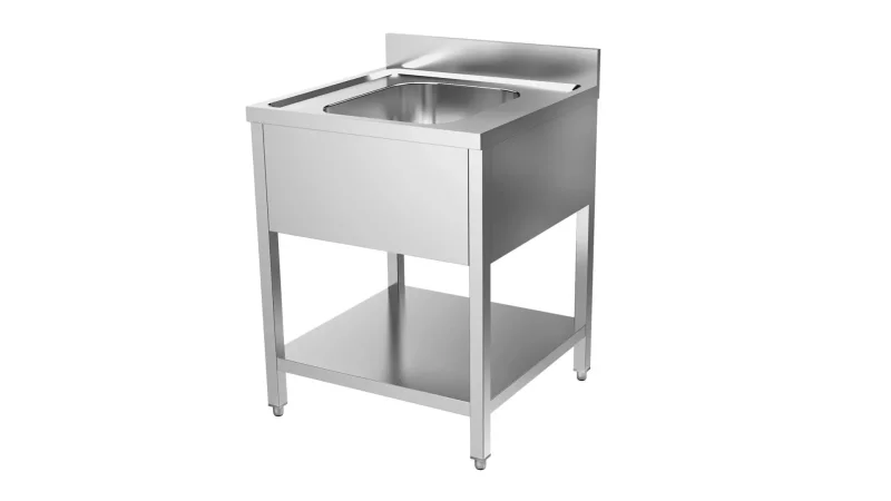 Neutral equipment Sink 1 tub 40/50/25, lower table 70/70/90 cm, Qusinox, 6010.0702