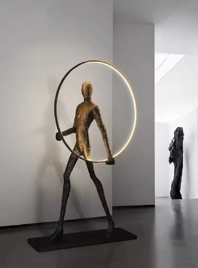 Statue/statues Statue Athlete - hoop, shining, STV03-180