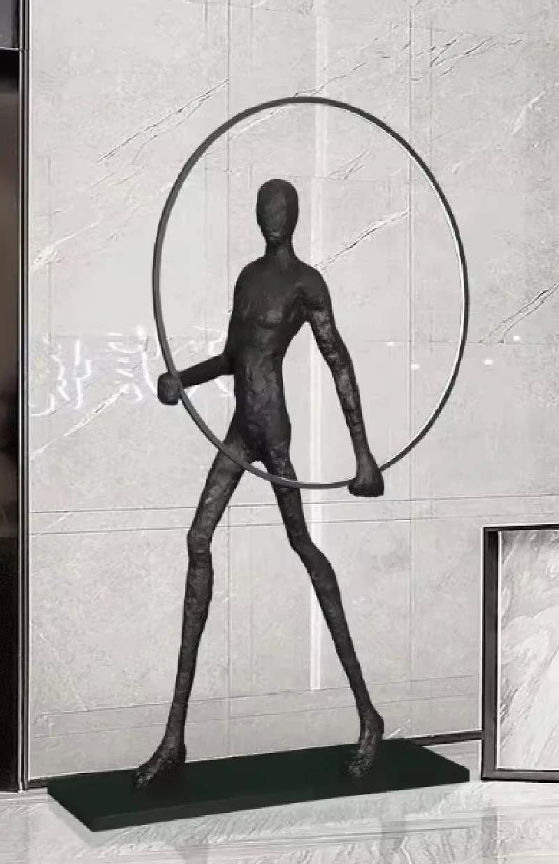 Statue/statues Statue Athlete - hoop, shining, STV03-180