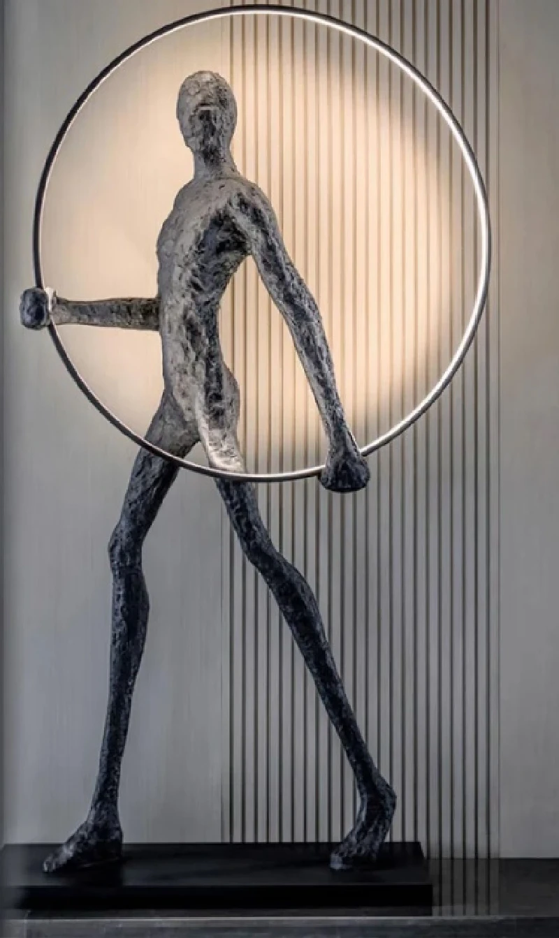 Statue/statues Statue Athlete - hoop, shining, STV03-180