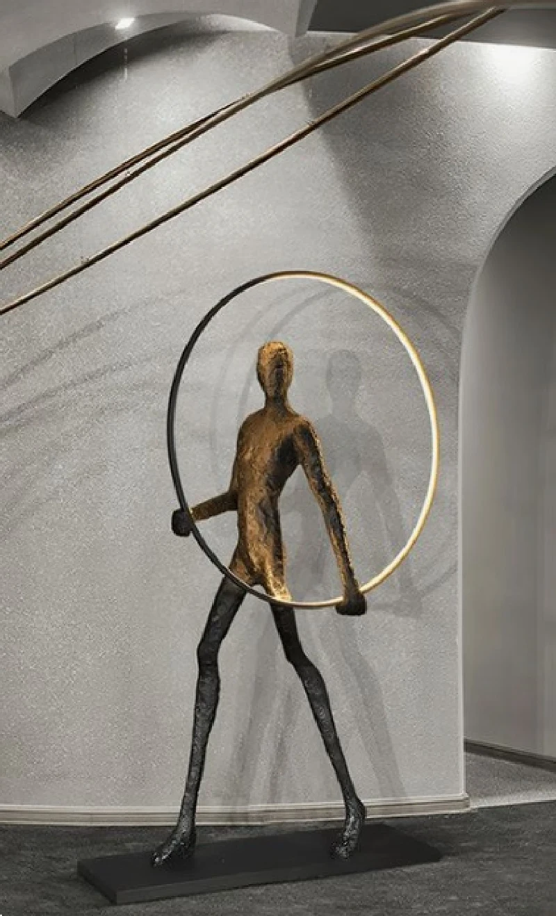 Statue/statues Statue Athlete - hoop, shining, STV03-180