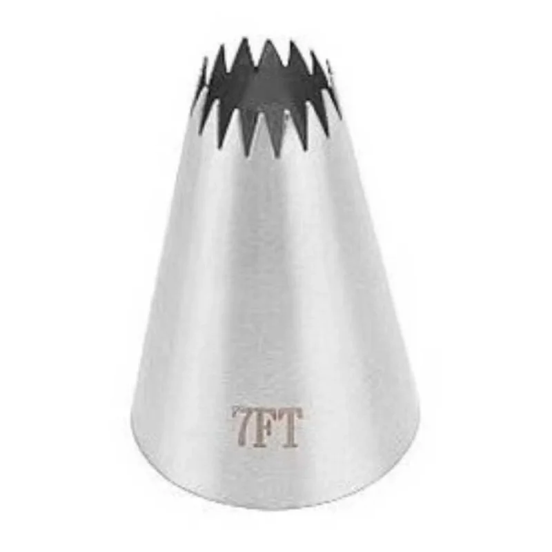 Pastry Big nozzle, open star type, 35/19/50 mm., Epinox, Dy-8FT