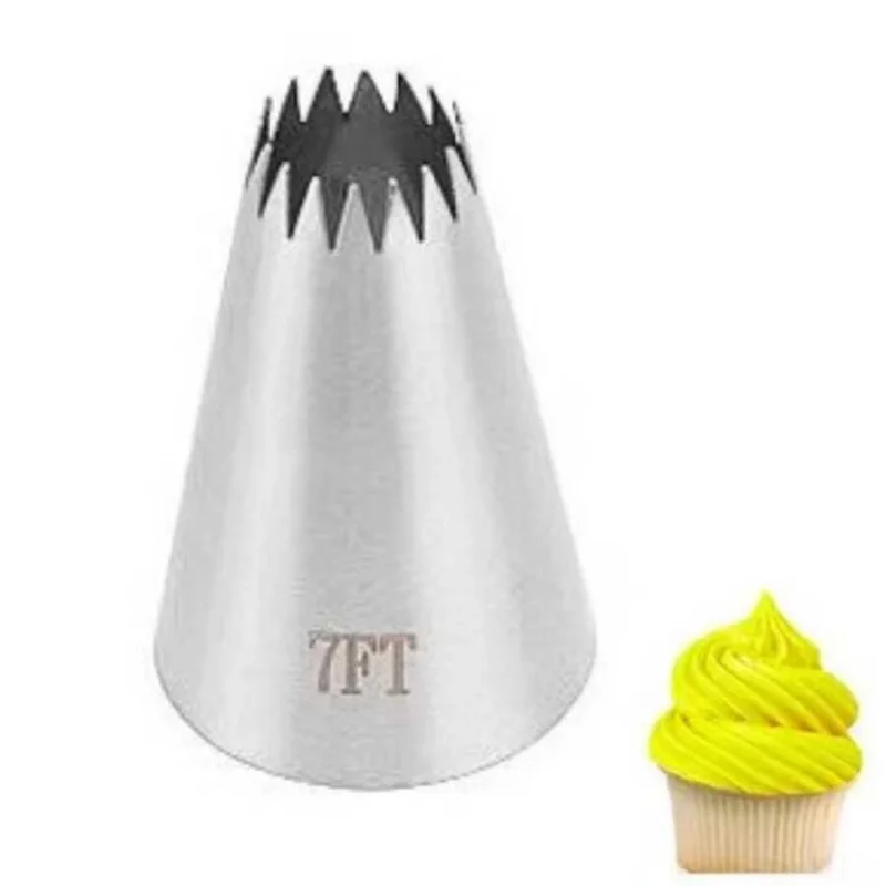 Pastry Big nozzle, open star type, 35/19/50 mm., Epinox, Dy-8FT