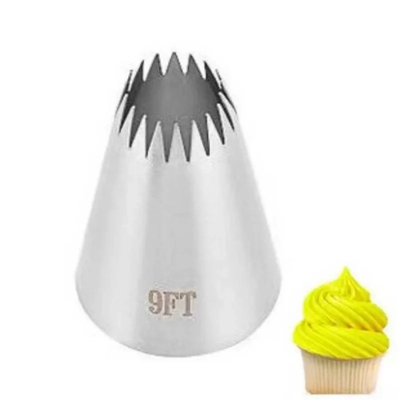 Pastry Big nozzle, open star type, 35/21/51 mm., Epinox, Dy-9FT