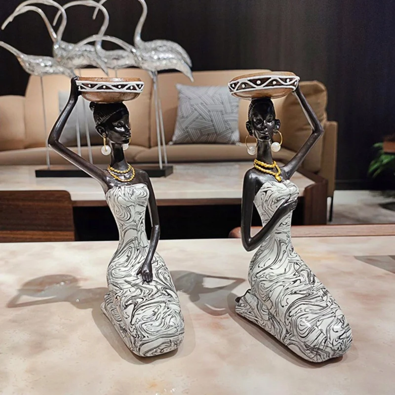 Statue/statues Candle set African Art