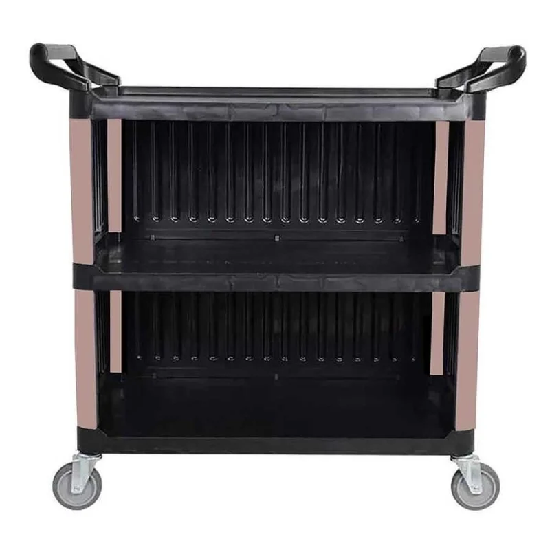 Other food processing equipment Stainless Steel Serving Trolley 3 levels, side and back panel,  SASK-9