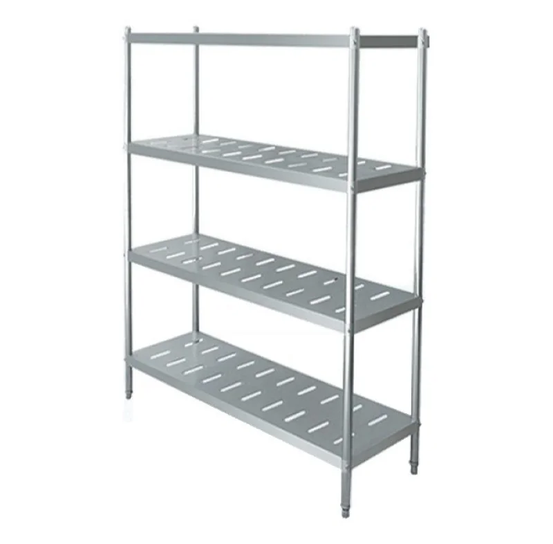 Neutral equipment Storage rack, stainless steel, 4 perforated, surfaces, 150/50/155 cm.