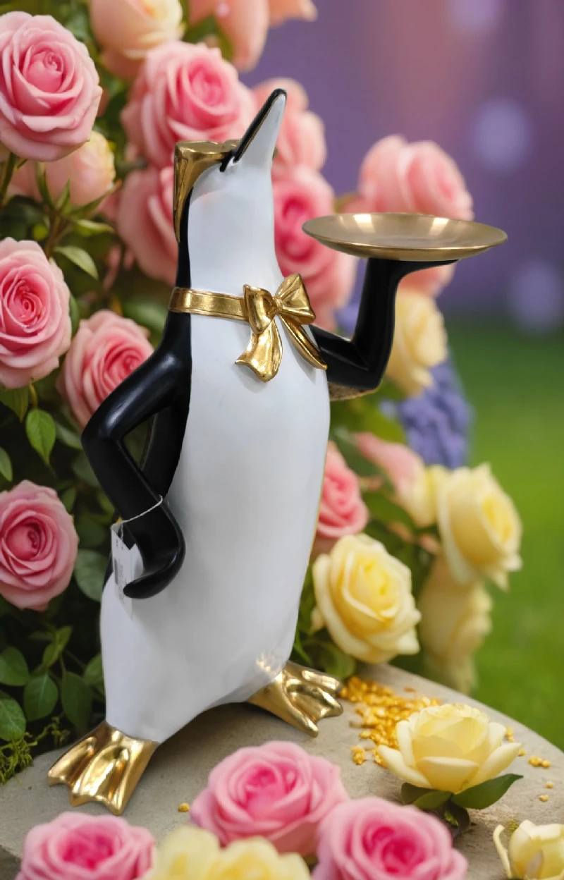 Penguin with tray statue - large | VALENCIA ’96 - professional ...